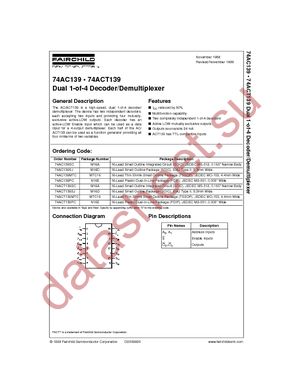 74AC139PC_NL datasheet  